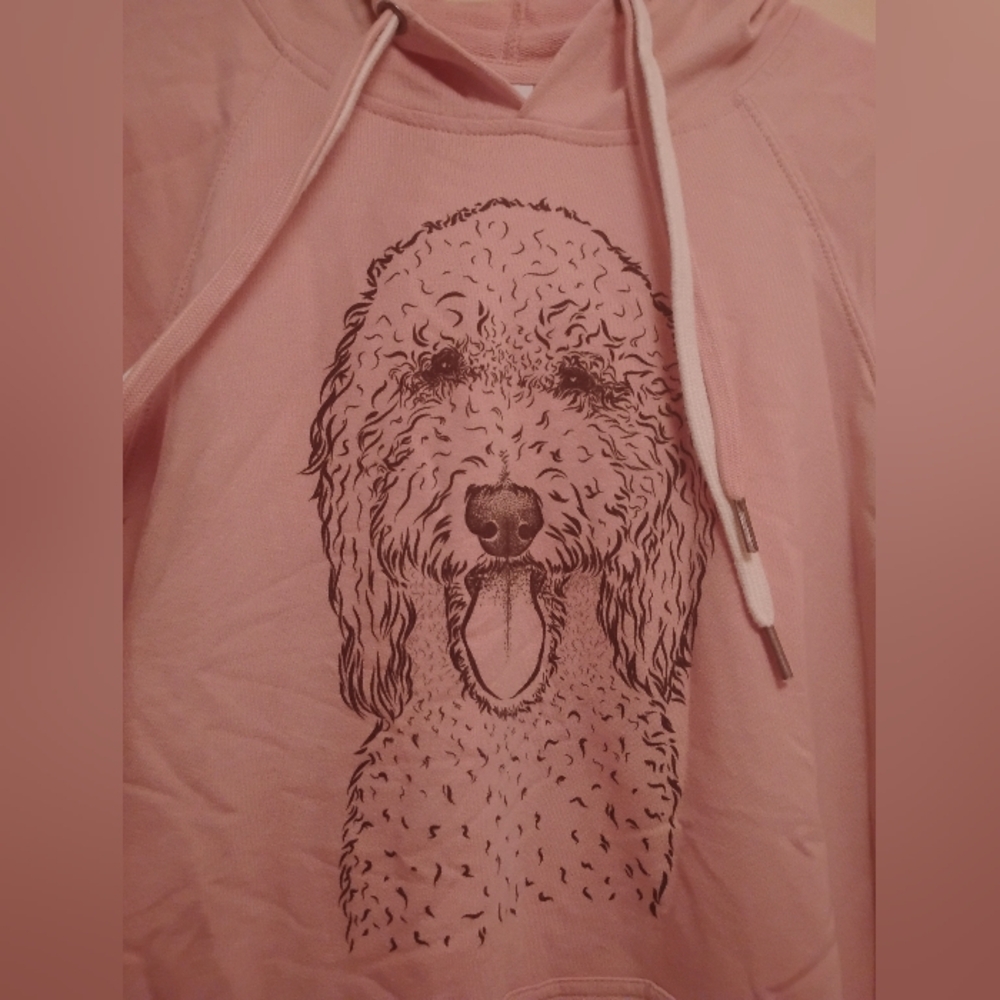 Dog Print Shirt Graphic Pink Top - Picture 4 of 9